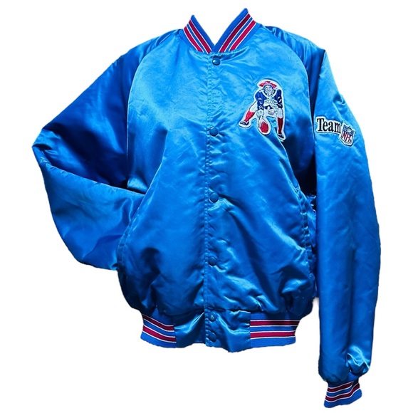 Vintage‘91 NFL New England Patriots Satin Bomber Jacket by ChalkLine, size:Large - Picture 14 of 14